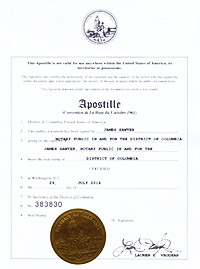 DC Apostille Certification